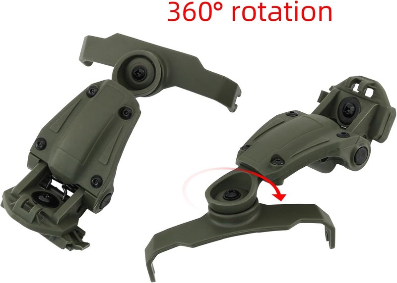 HEARFALCOM Tactical Helmet ARC Rail Adapter Accessories - Compatible with Walker's Razor Earmuffs - Image 4
